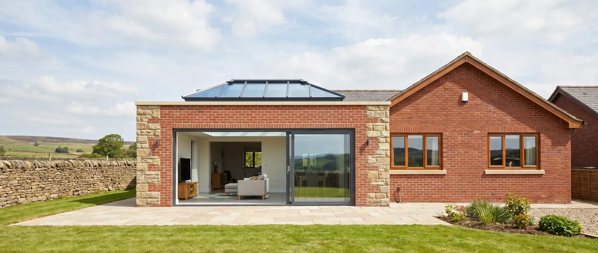 bungalow rear extension roof lantern UK, the kind of home we work on around Longton